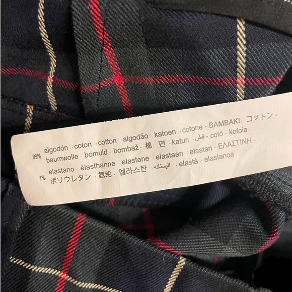Zara trafaluc plaid cigarette pants side zipper women’s size large NWOT - Picture 8 of 8